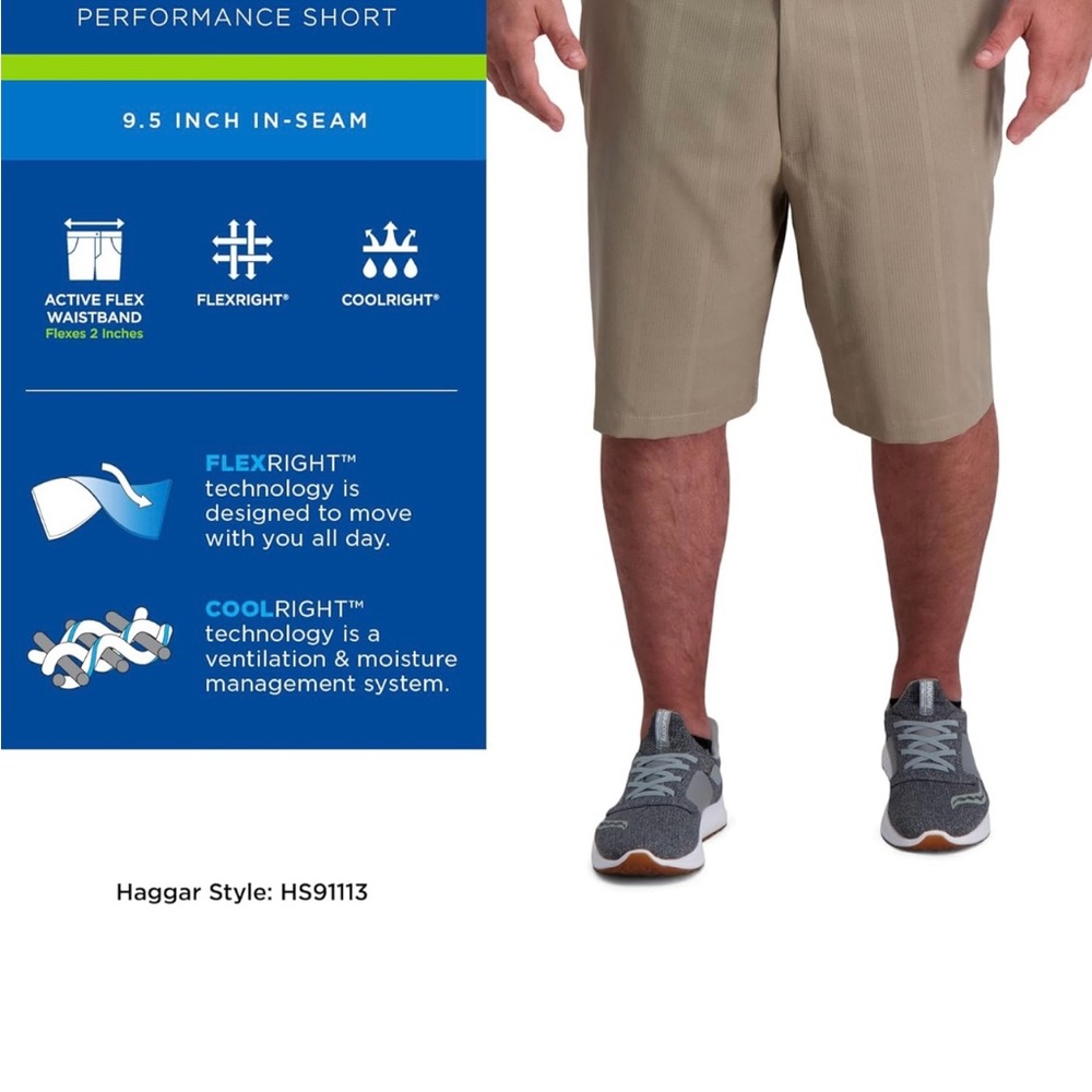 Haggar Mens The Active Series Performance Short Reg. and Big & Tall SizesShorts